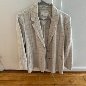 Madewell Caldwell Double-Breasted Blazer in Ghent Plaid Sz M